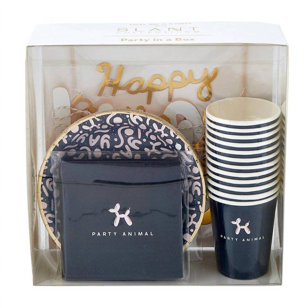 NEW SLANT COLLECTIONS party in a box-party animal in black